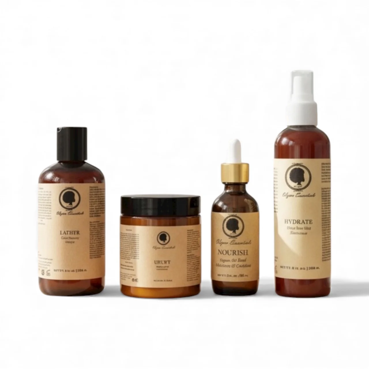 Lathyr, Uplyft, Nourish, and Hydrate Hair Wellness Bundle lineup